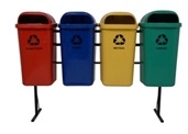 conjunto de lixeira para reciclagem